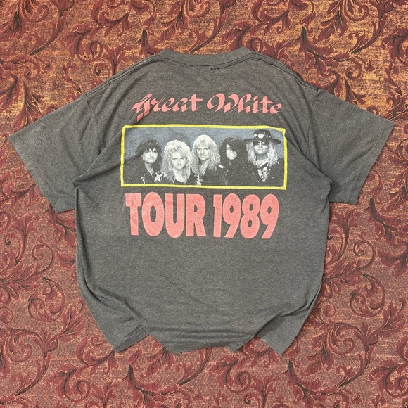 80s Great White Brockum Heavy Metal Band Tee - Picture 2 of 6